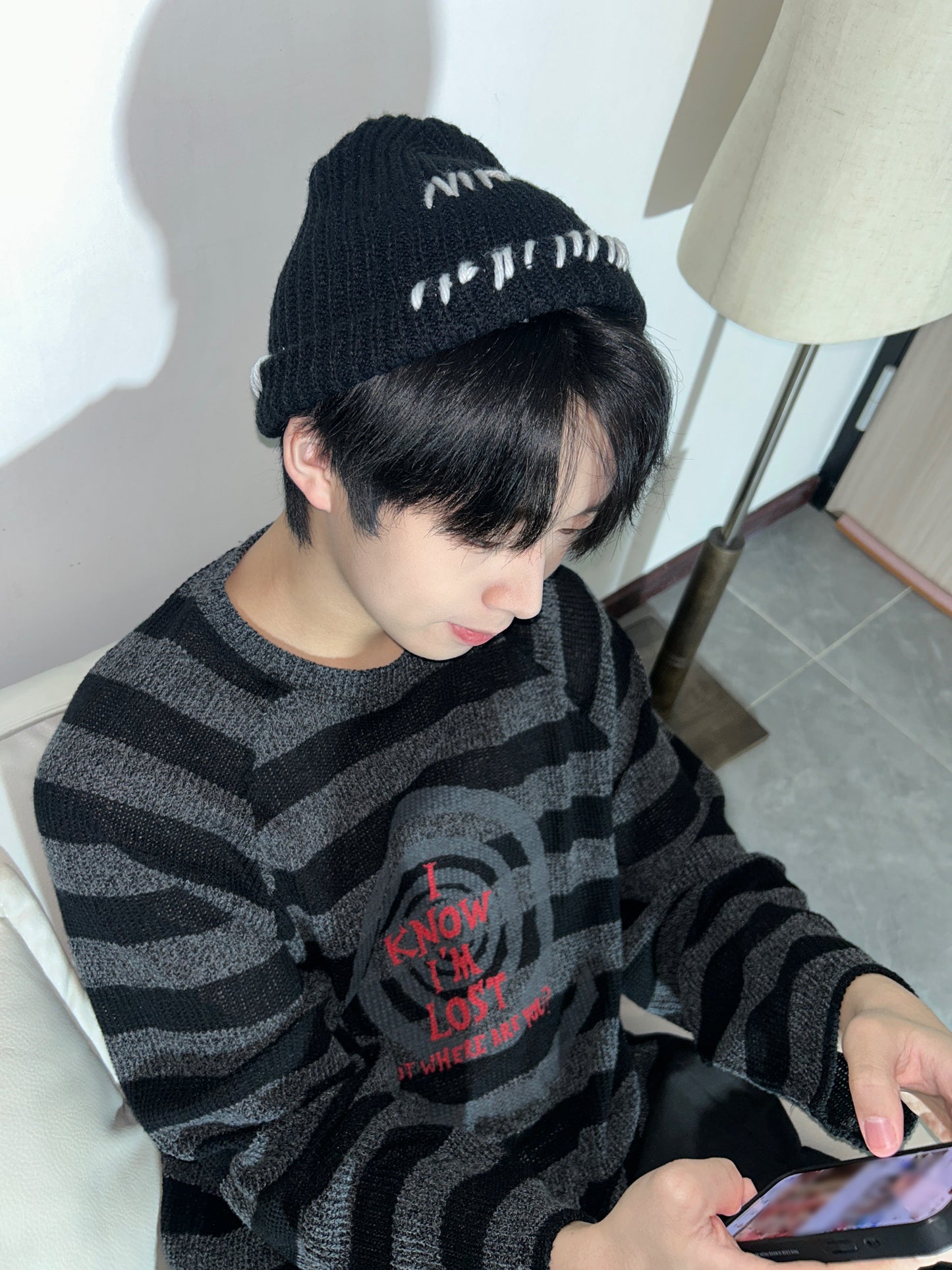 LOST striped knit
