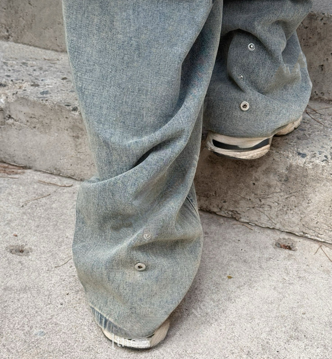 Washed Wide Pants