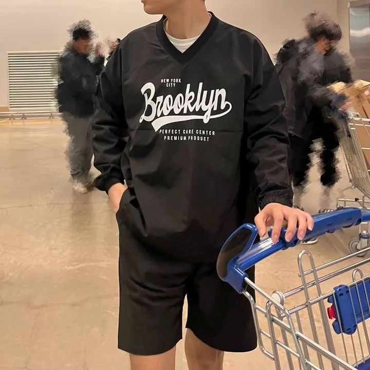 V neck nylon sweater