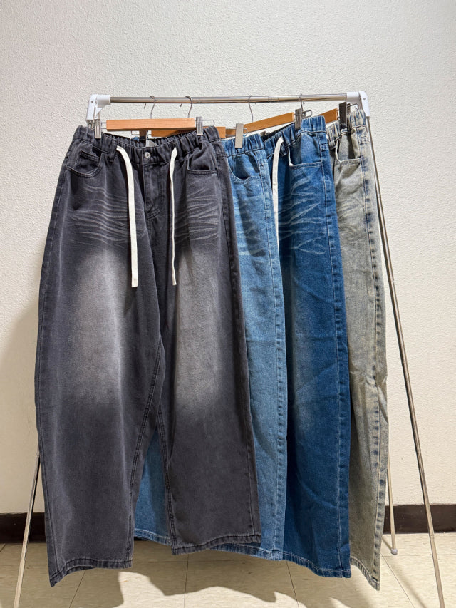 Washed Wide Pants