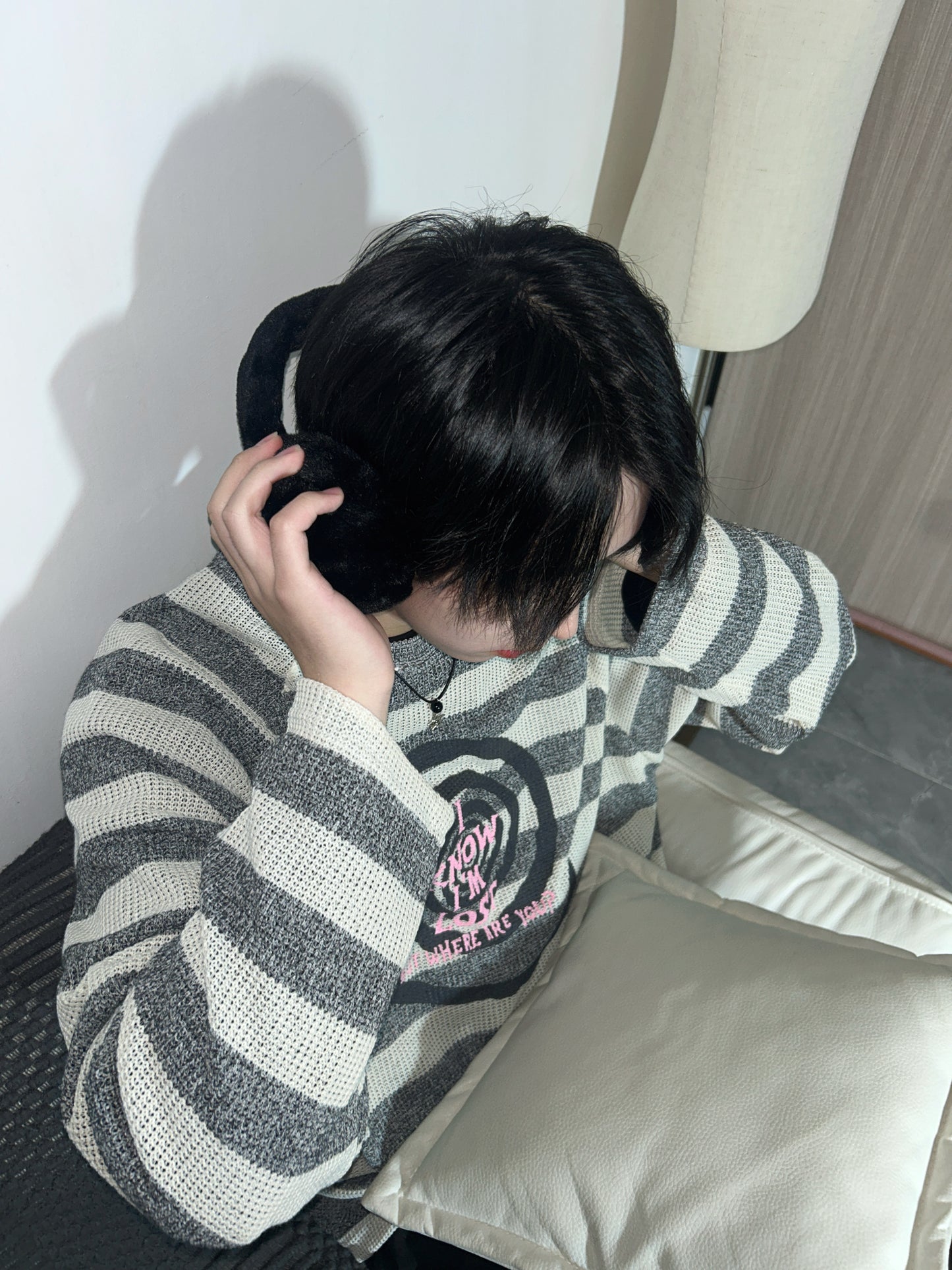 LOST striped knit