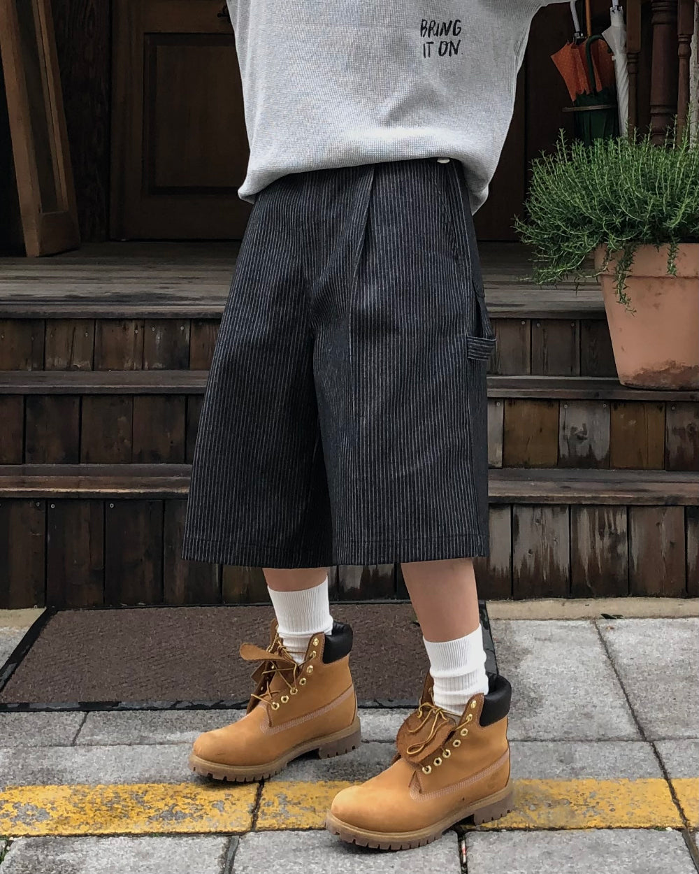 Striped Short denim