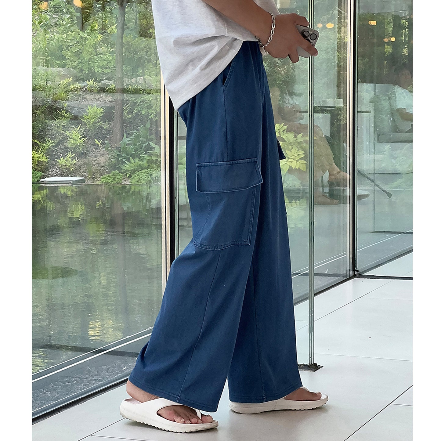 Summer Denim Cargo Pants