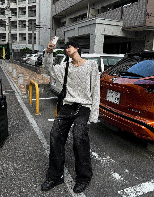 Mixed Knitted Long Sleeve
