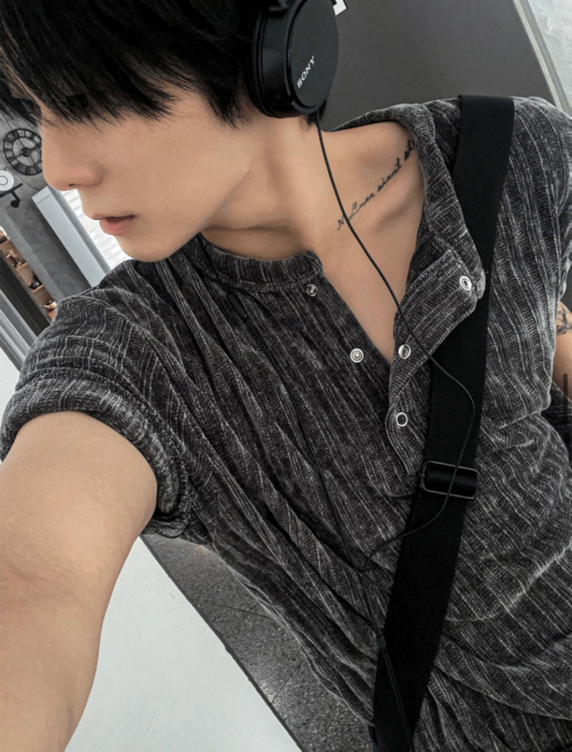 Button Velvet Shirt #PB088