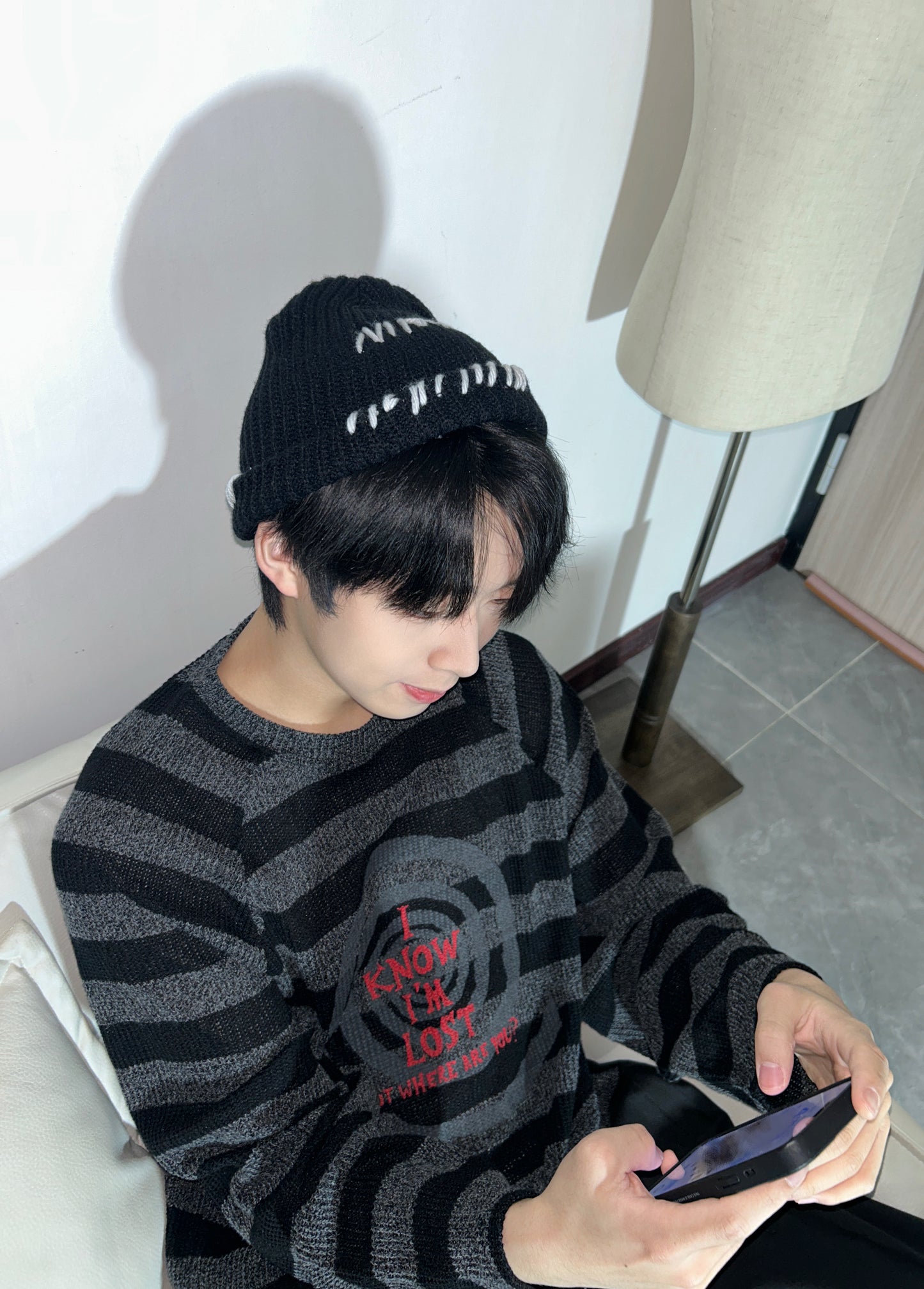 LOST striped knit