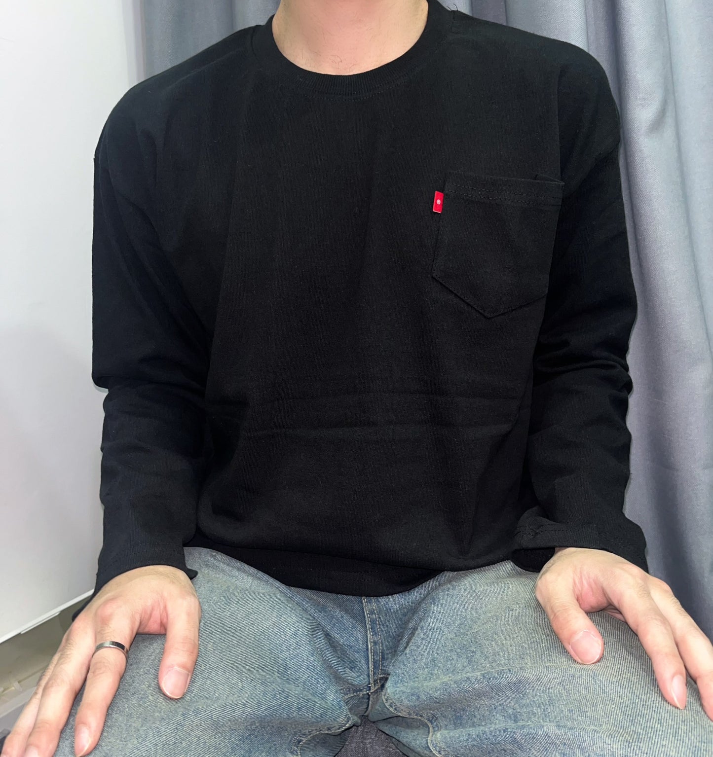 Basic Pocket T (long sleeve) #PB067 超高質全棉 店主自留3色