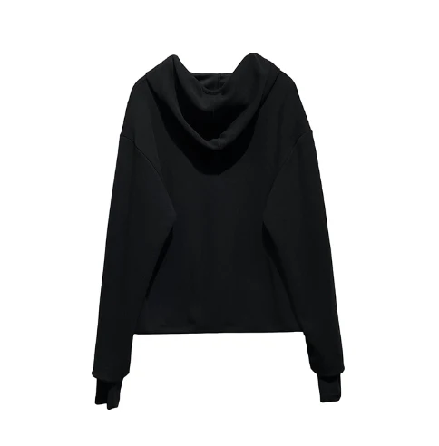 layered gloves hoodie jacket