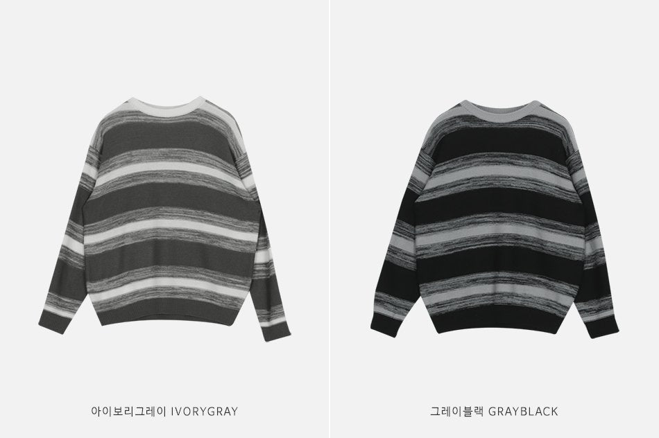 Gradation Line Slit Knit