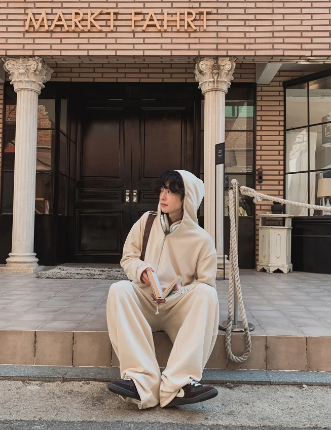 layered gloves hoodie jacket