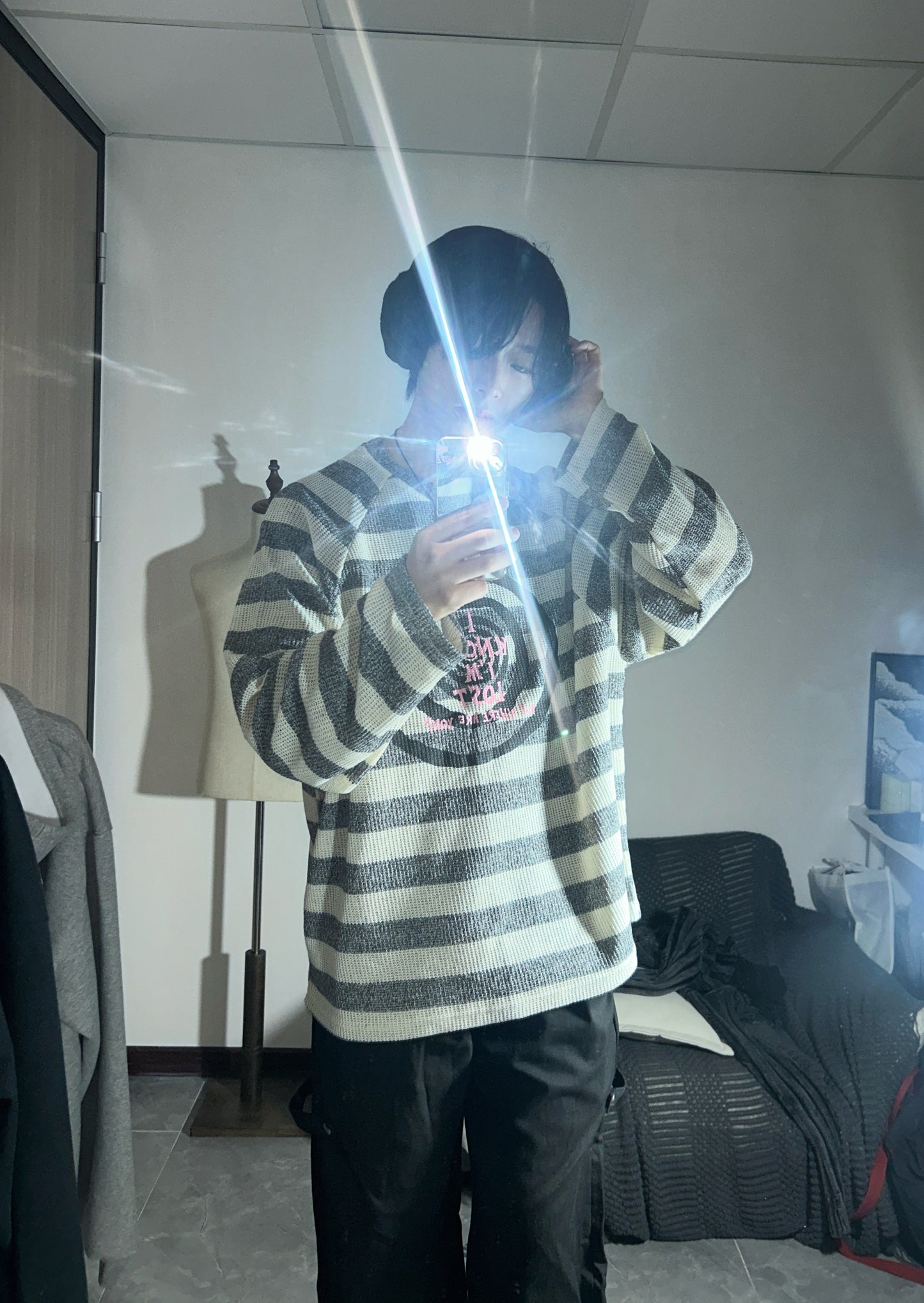 LOST striped knit