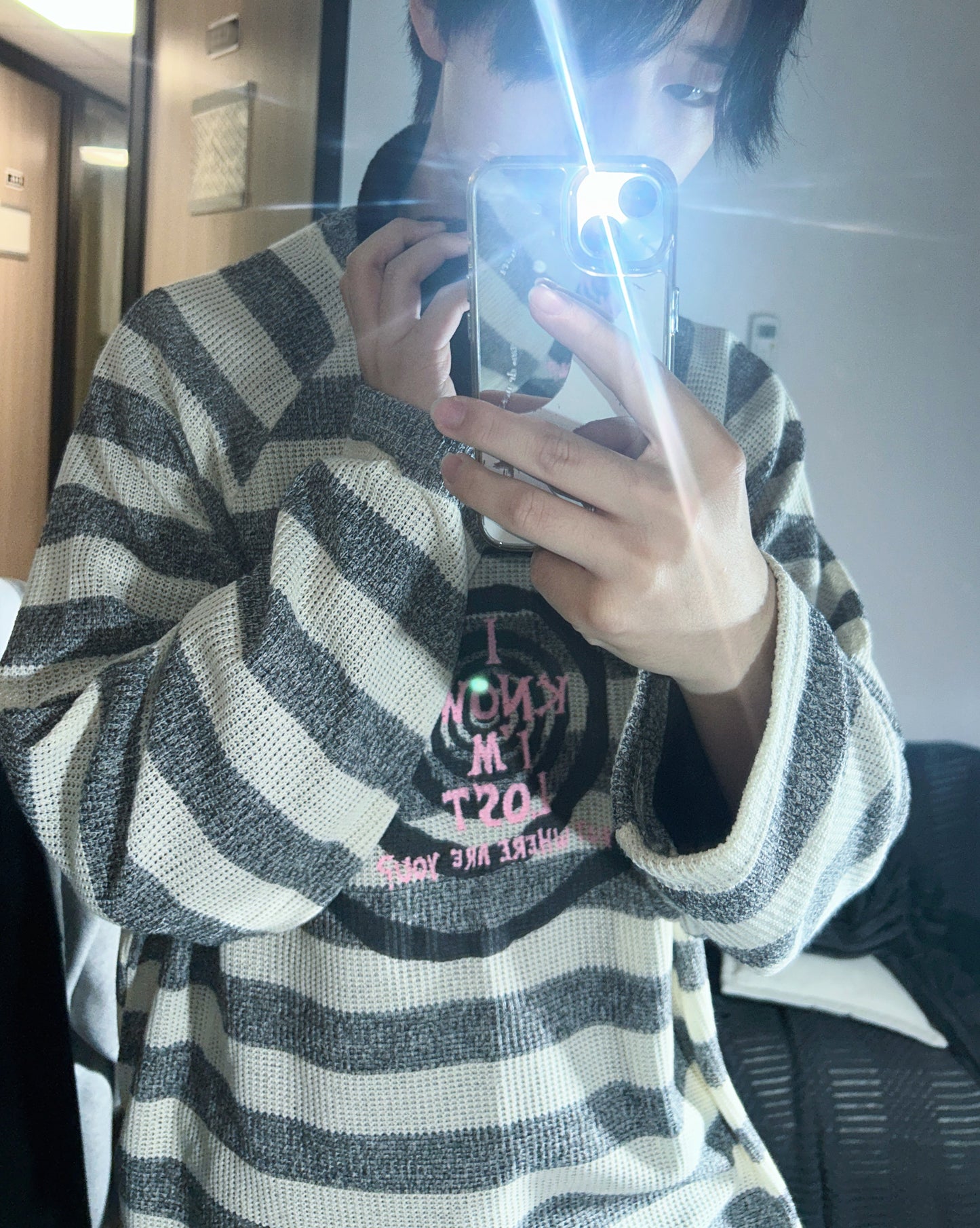 LOST striped knit