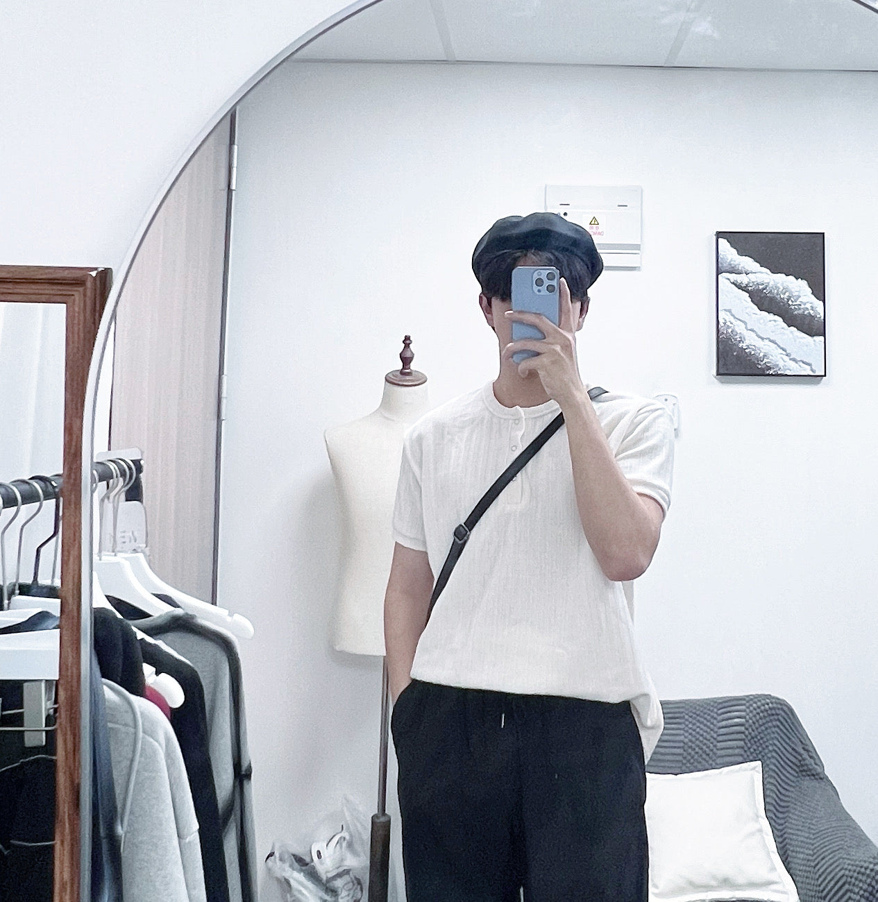 Button Velvet Shirt #PB088