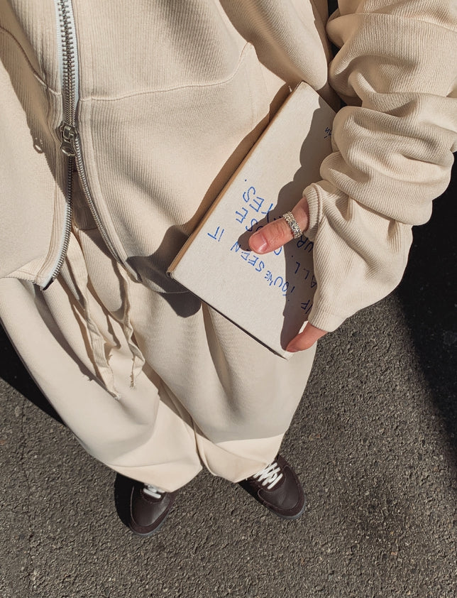 layered gloves hoodie jacket