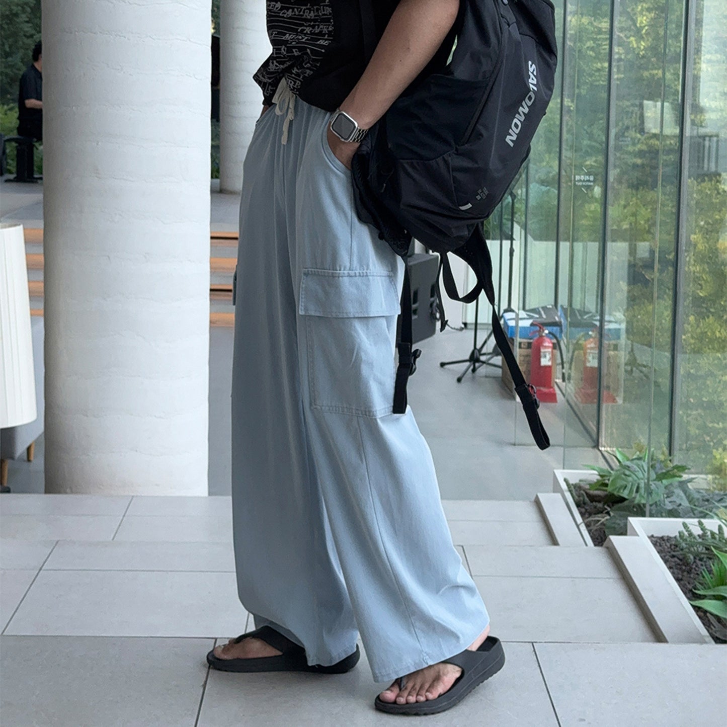 Summer Denim Cargo Pants