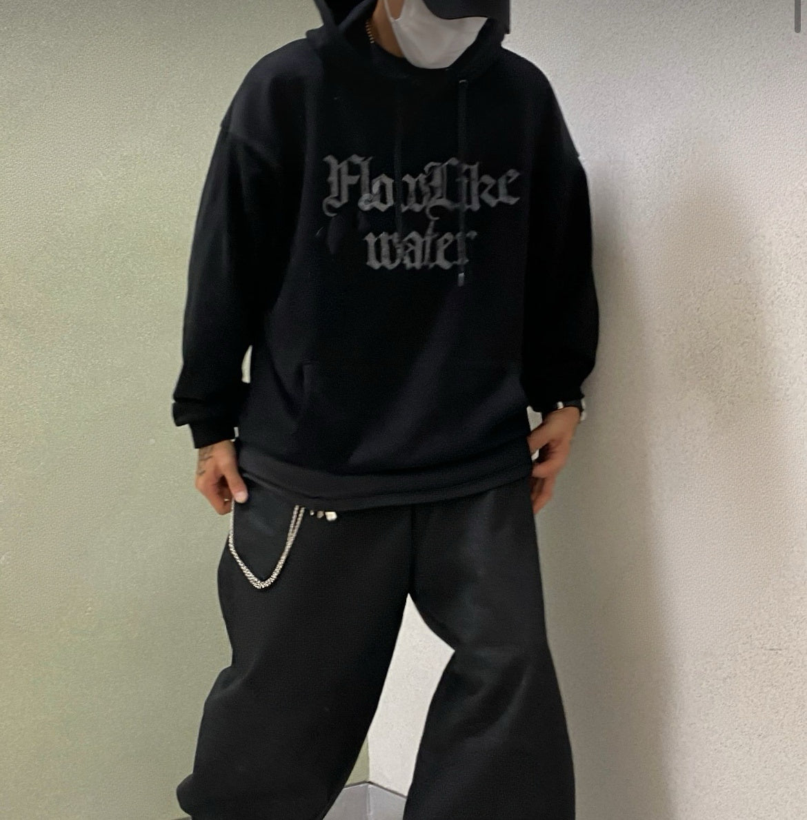 Vintage Water Printed Hoodie