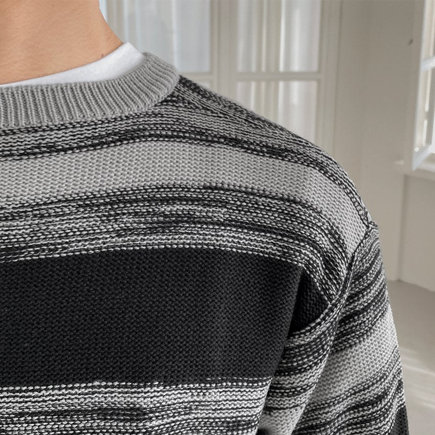 Gradation Line Slit Knit