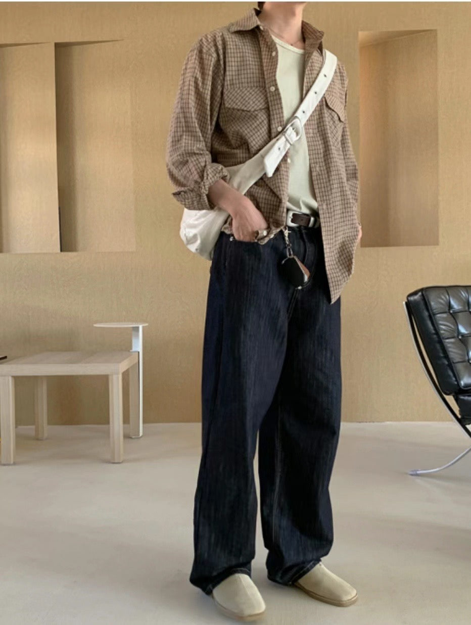 (簡約舒服)causal check shirt格仔恤衫