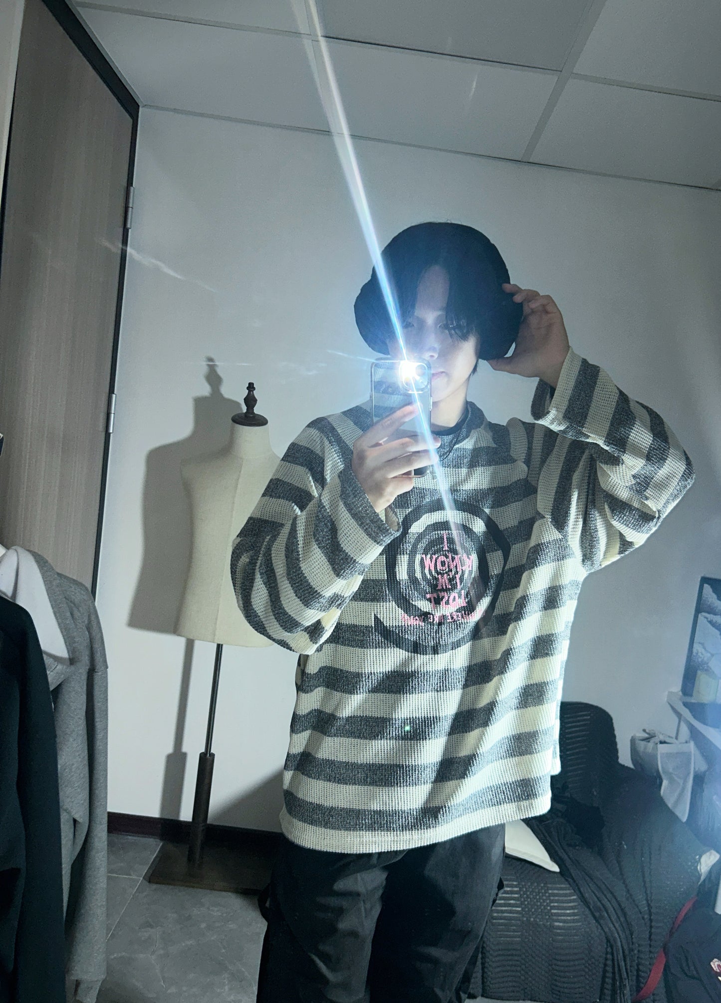LOST striped knit