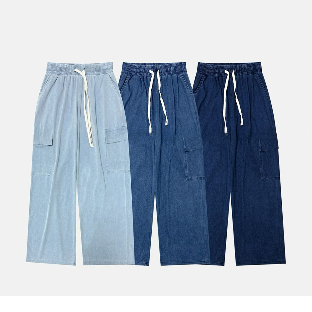 Summer Denim Cargo Pants