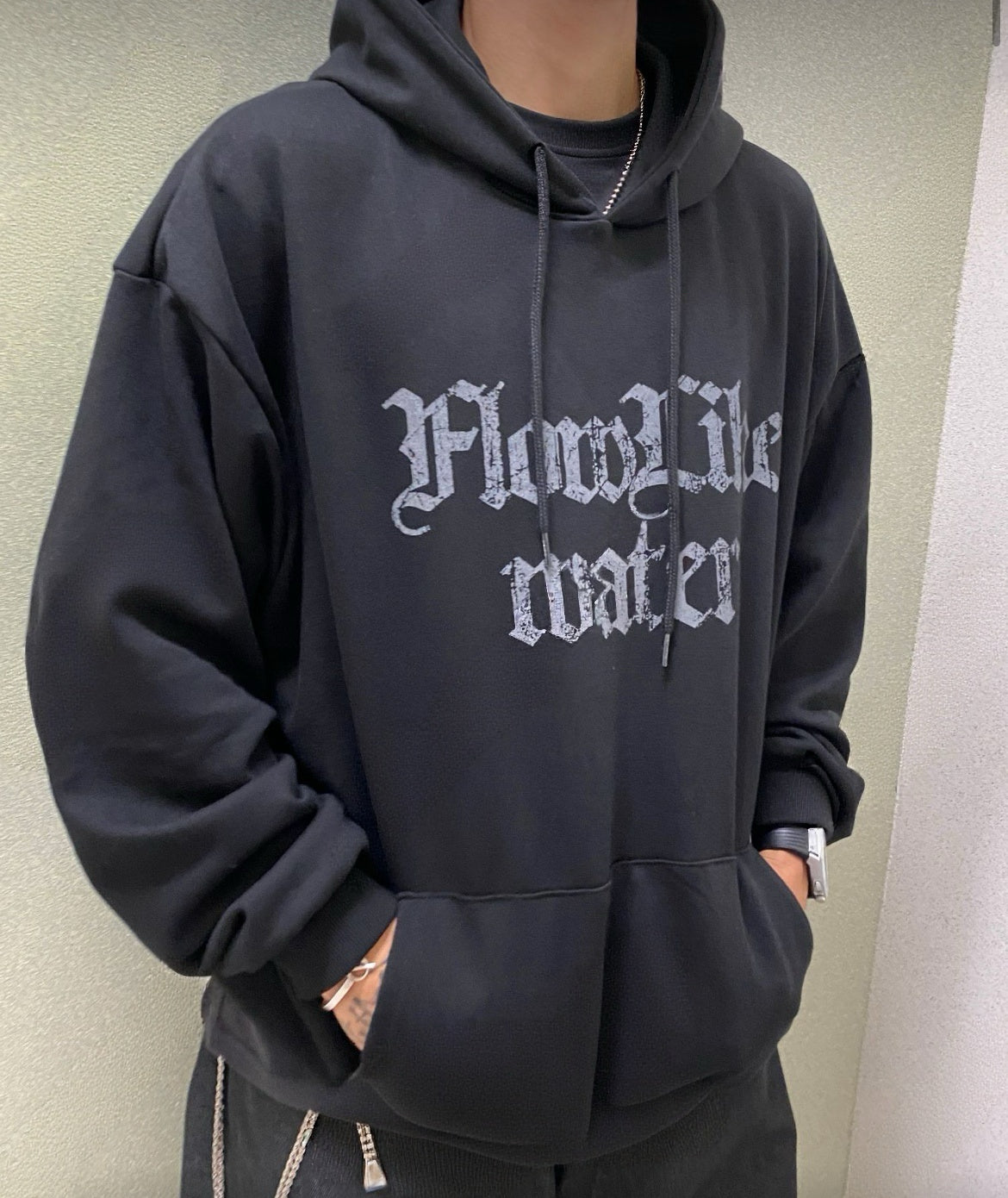 Vintage Water Printed Hoodie