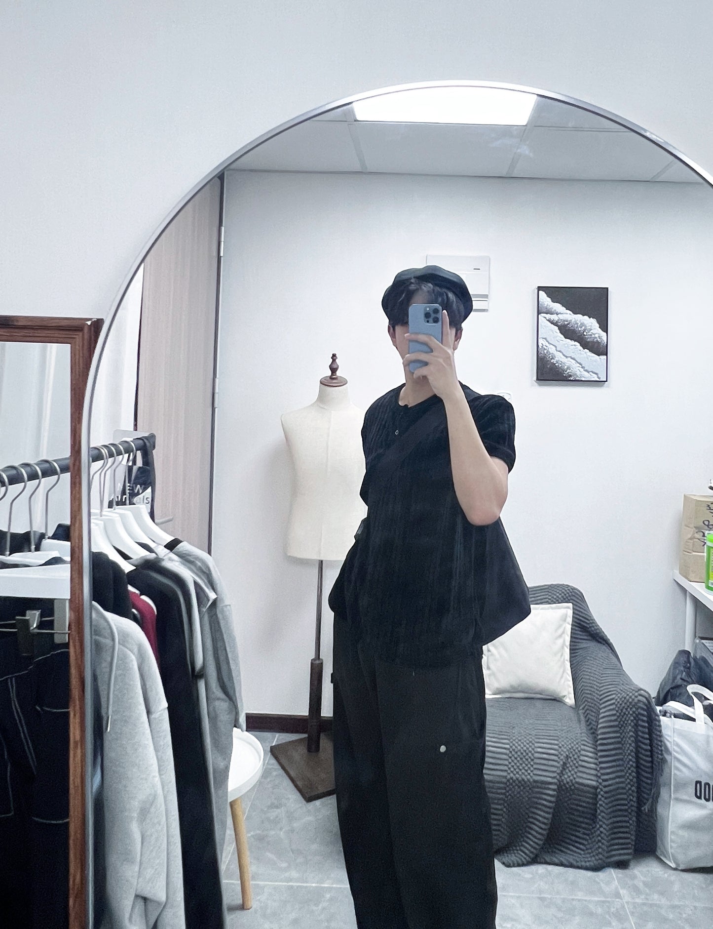 Button Velvet Shirt #PB088