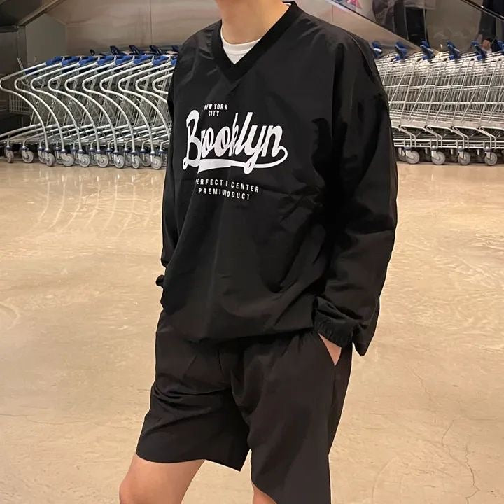 V neck nylon sweater