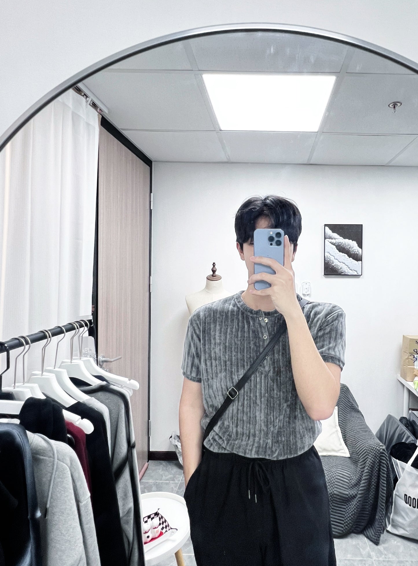 Button Velvet Shirt #PB088