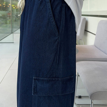 Summer Denim Cargo Pants