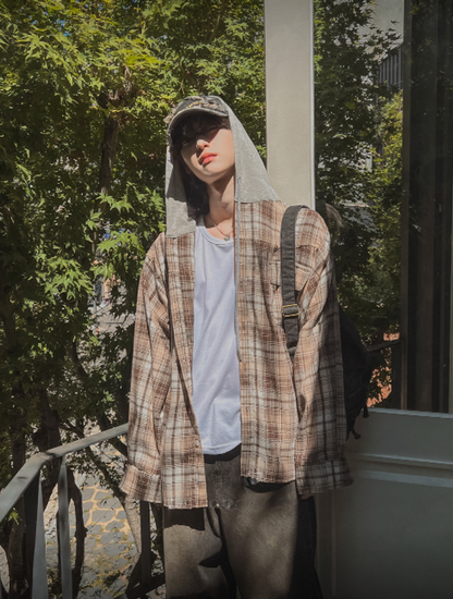 Street Checked Hoodie