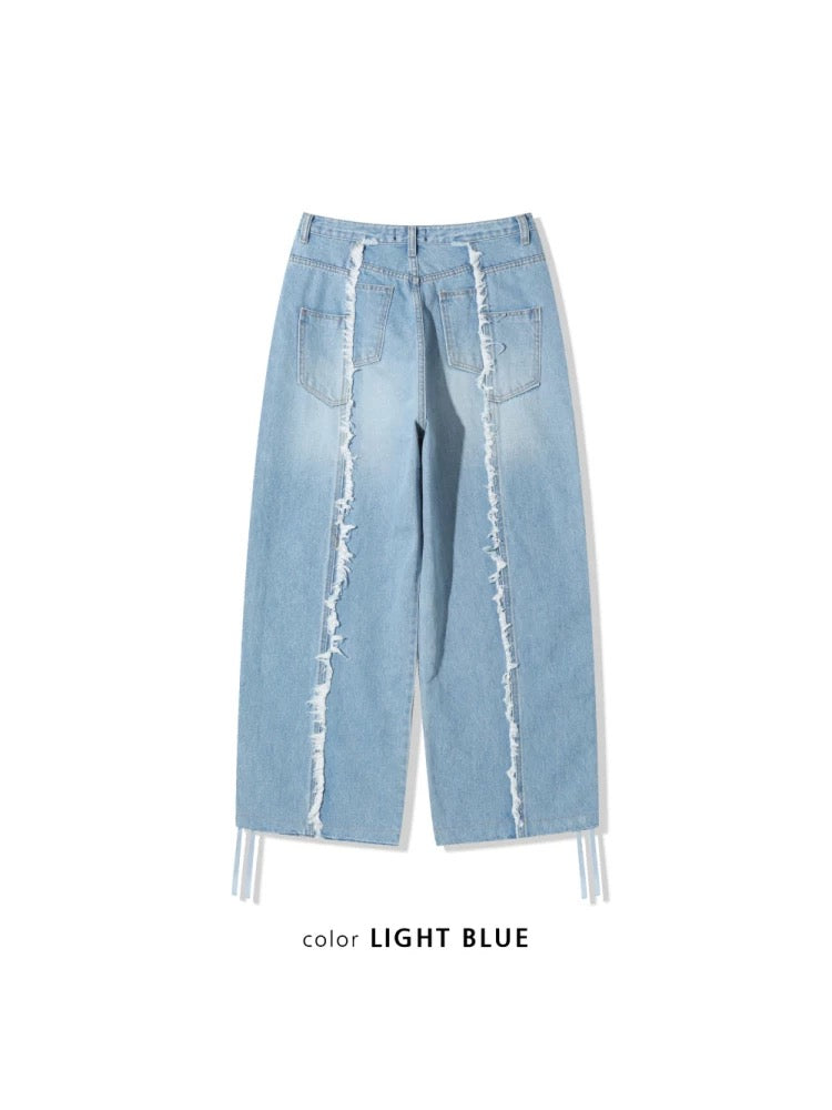 100% Cotton Line Wide Pants