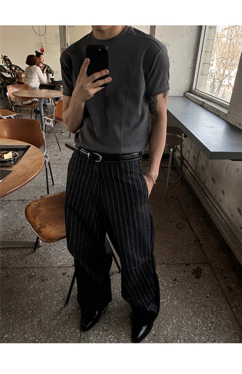 Striped Denim Jeans