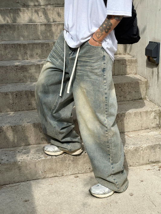 Washed Wide Pants