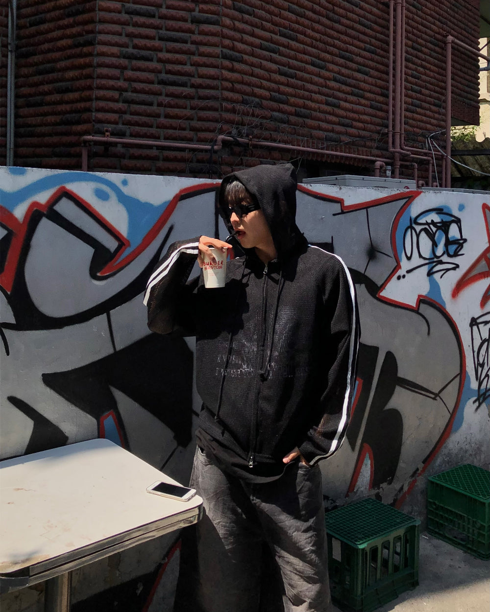 Net Hoodie Jacket