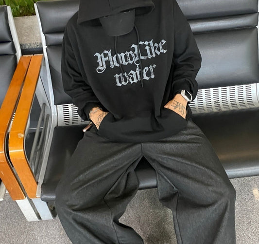 Vintage Water Printed Hoodie