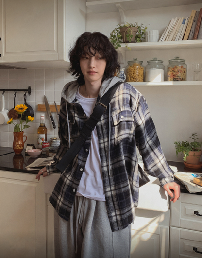 Street Checked Hoodie