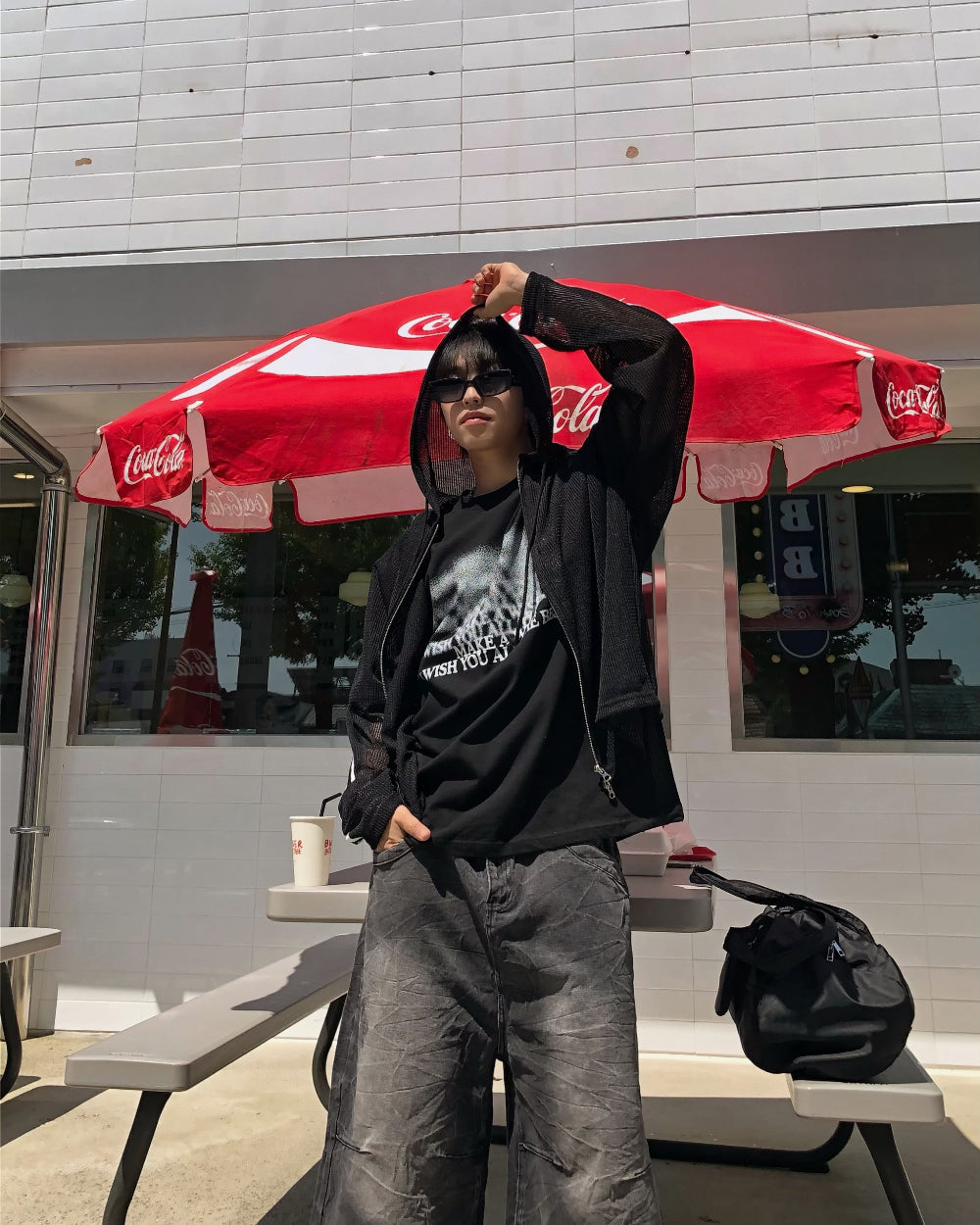 Net Hoodie Jacket