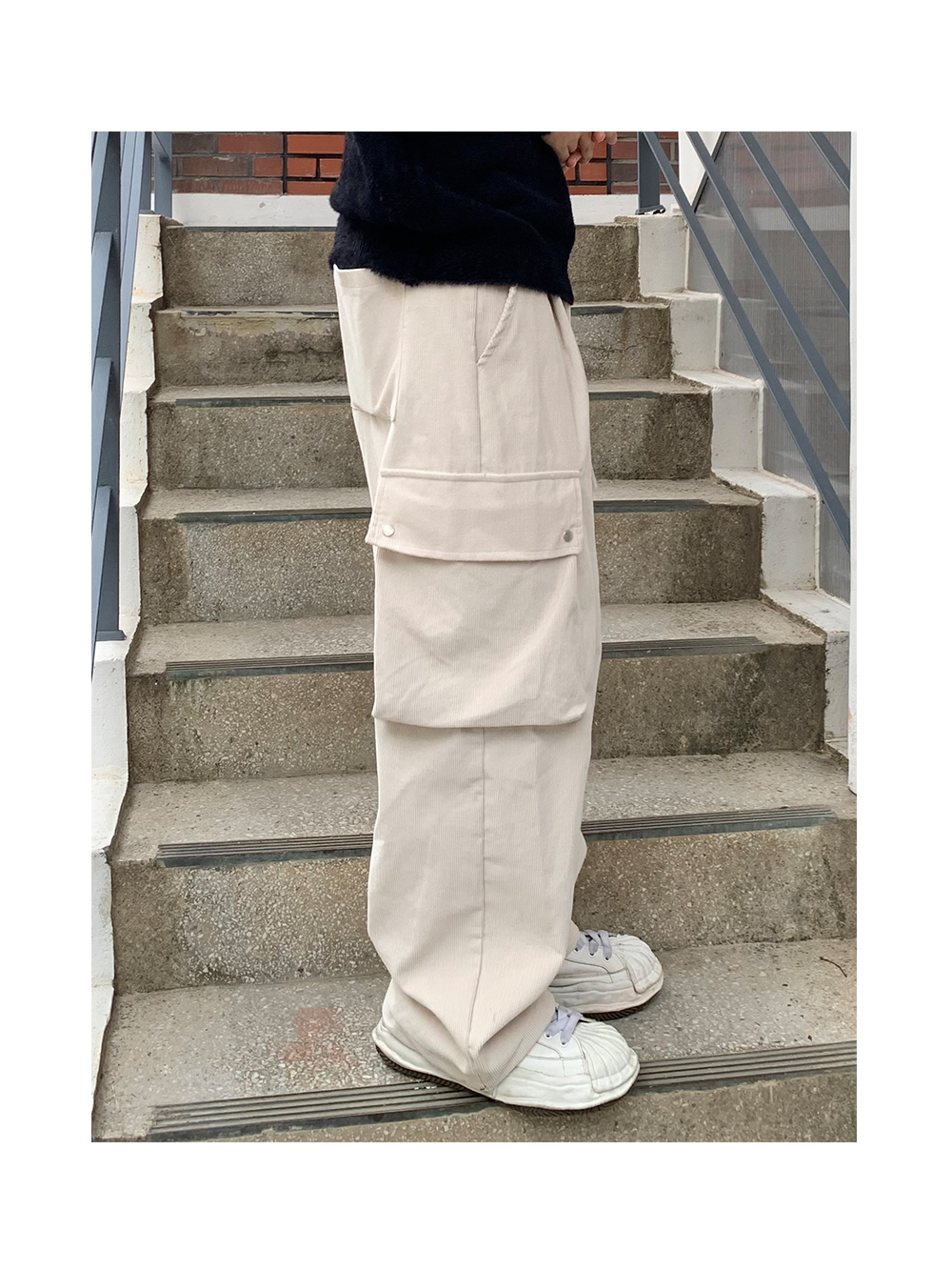 Velvet Cotton Cargo Pants