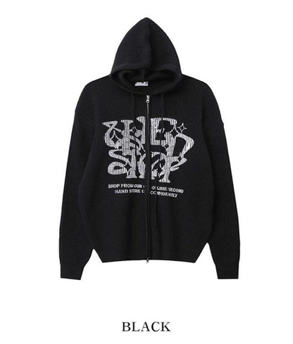 Graffiti Lettering Knit Jacket