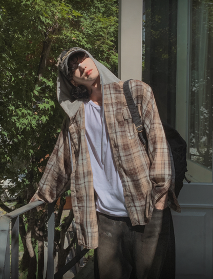 Street Checked Hoodie