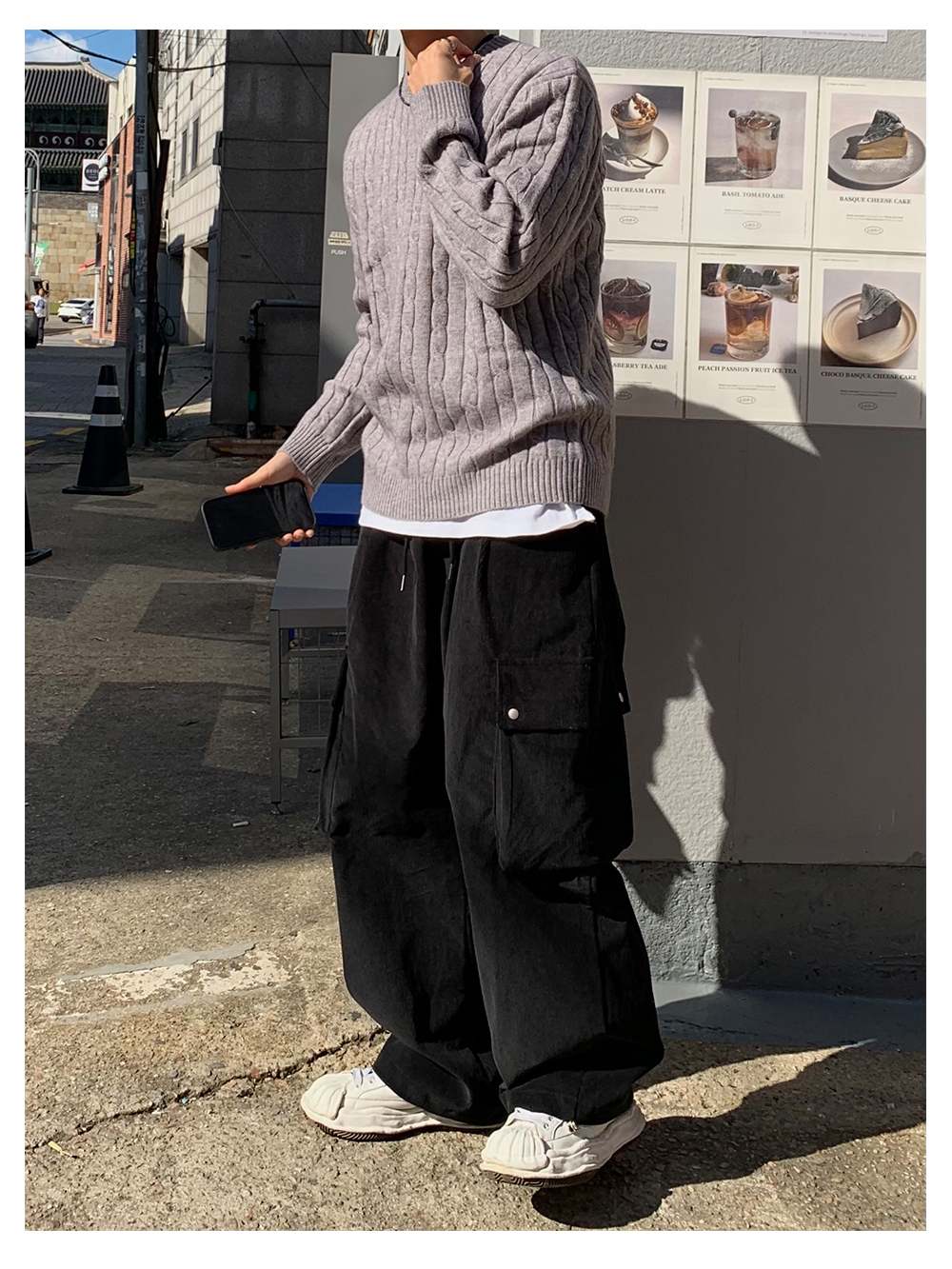 Velvet Cotton Cargo Pants