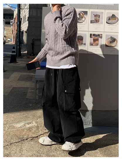 Velvet Cotton Cargo Pants