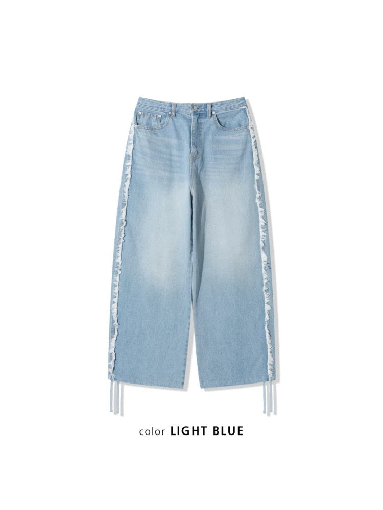 100% Cotton Line Wide Pants