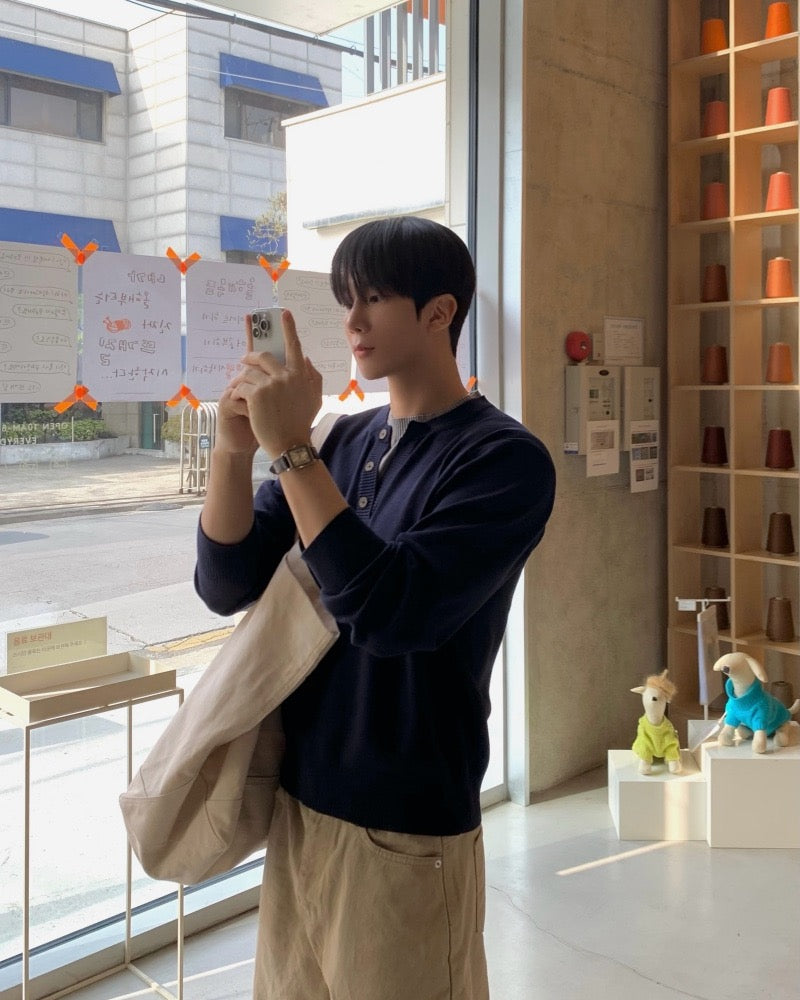 Henley double layered Top