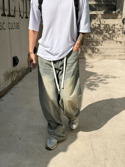 Washed Wide Pants