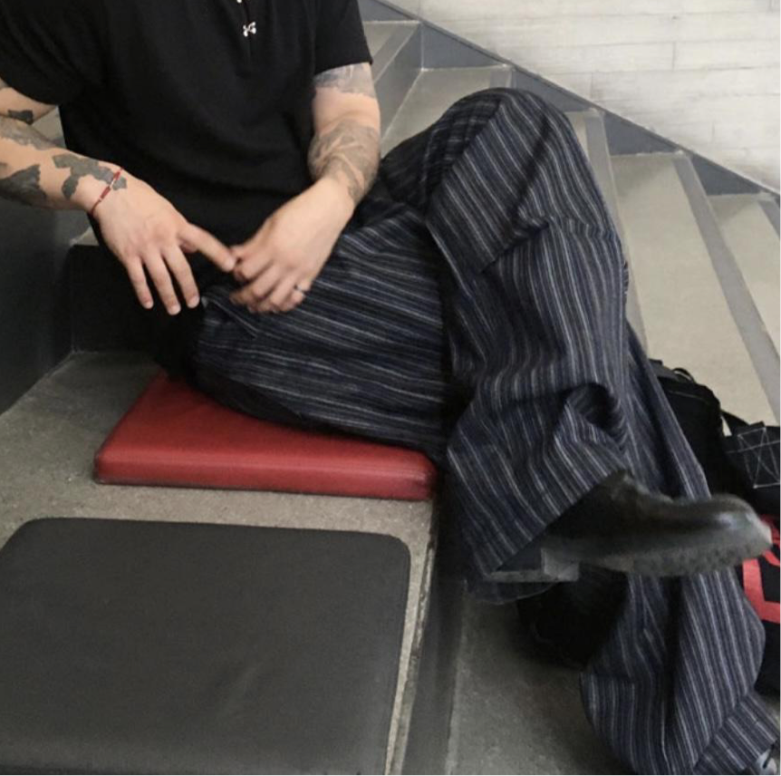 Striped Denim Jeans