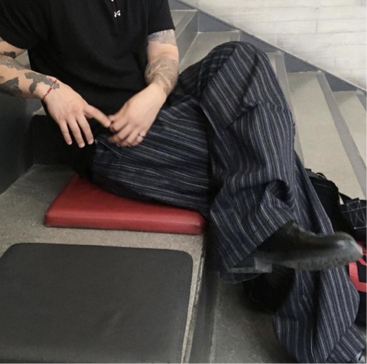 Striped Denim Jeans