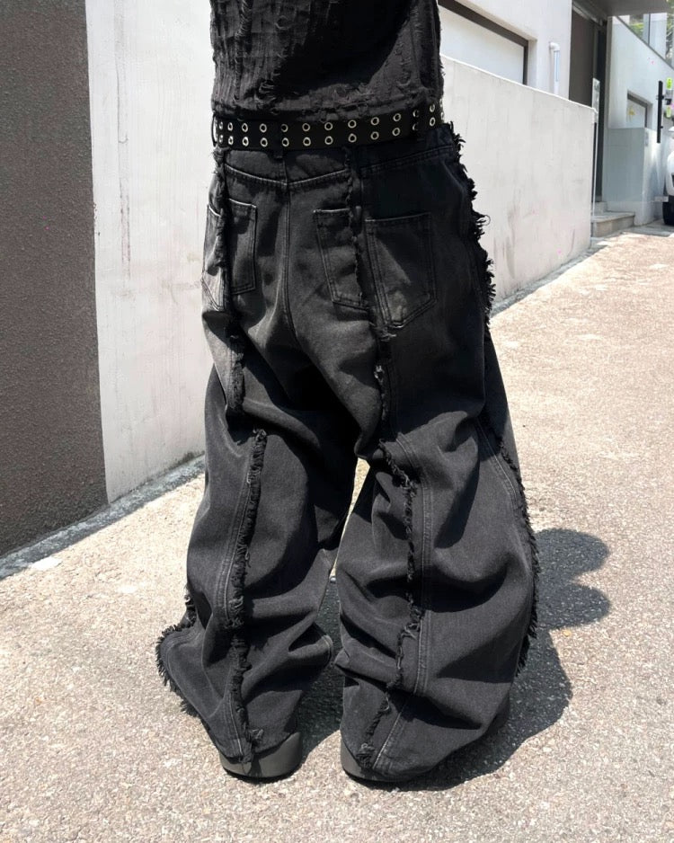 100% Cotton Line Wide Pants