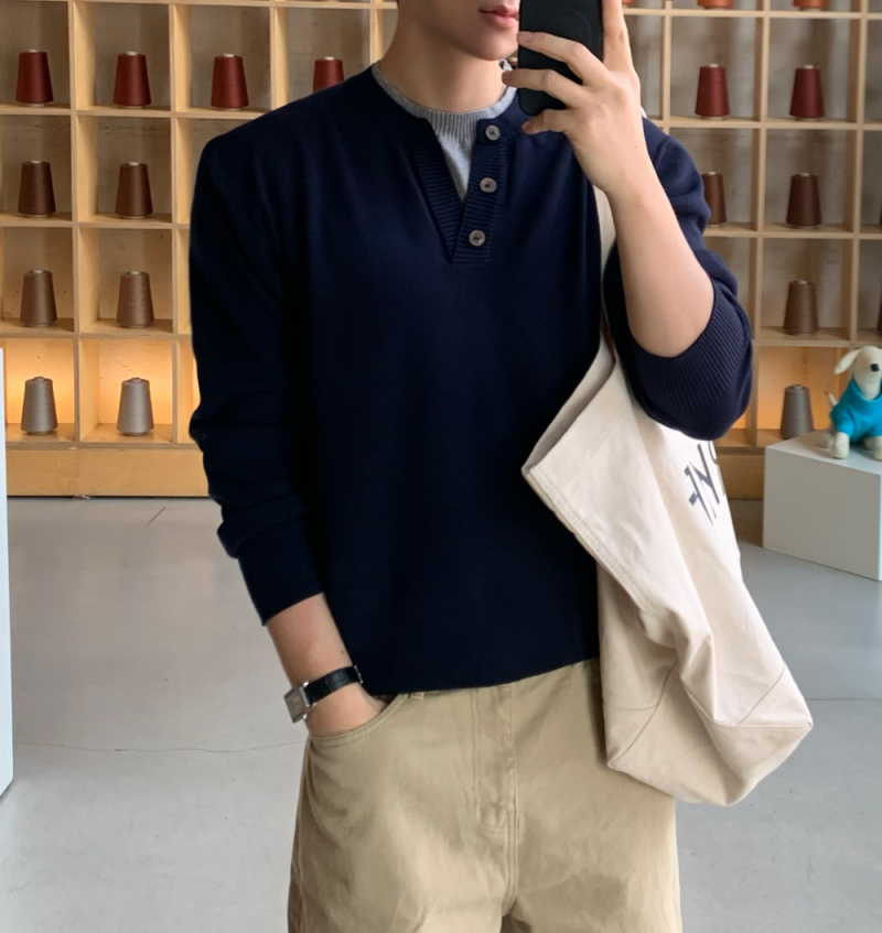 Henley double layered Top