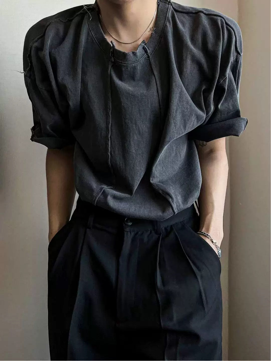 Reverse Stitch Grunge Tee  (預訂款 同款買2件起78折)
